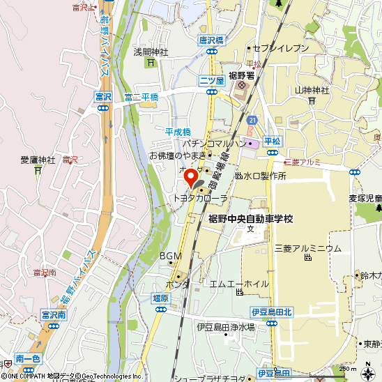 三枝タイヤ商会裾野店付近の地図